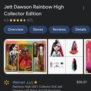 Jett Dawson Rainbow High Collectors Edition, New
